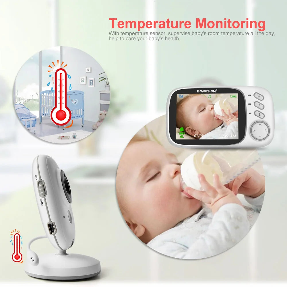 Video Baby Monitor - 2 Way Audio Talk Night Vision Surveillance Security Camera